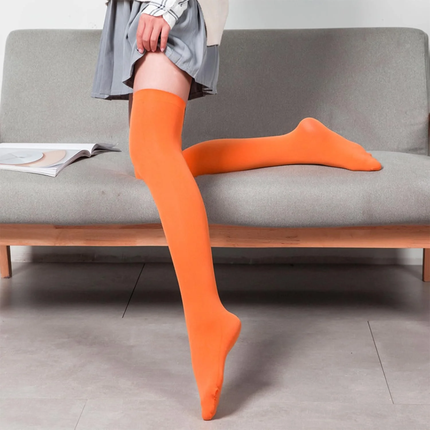 Високі шкарпетки Однотонні 2 пари Cosplay, фото №5