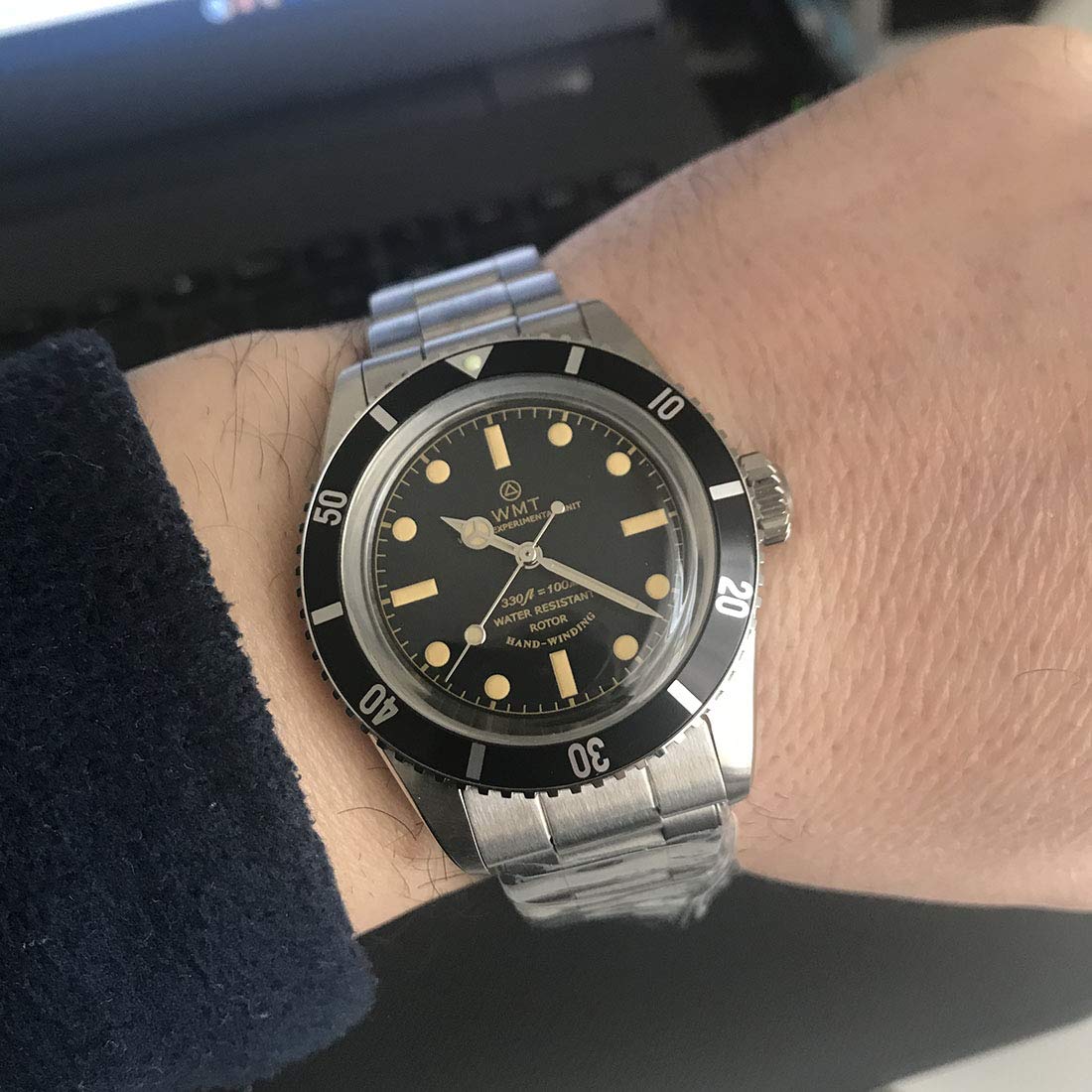 Вінтажний автоматичний годинник Walter Mitt Sea Diver Чорний, Браслет, унісекс, фото №5