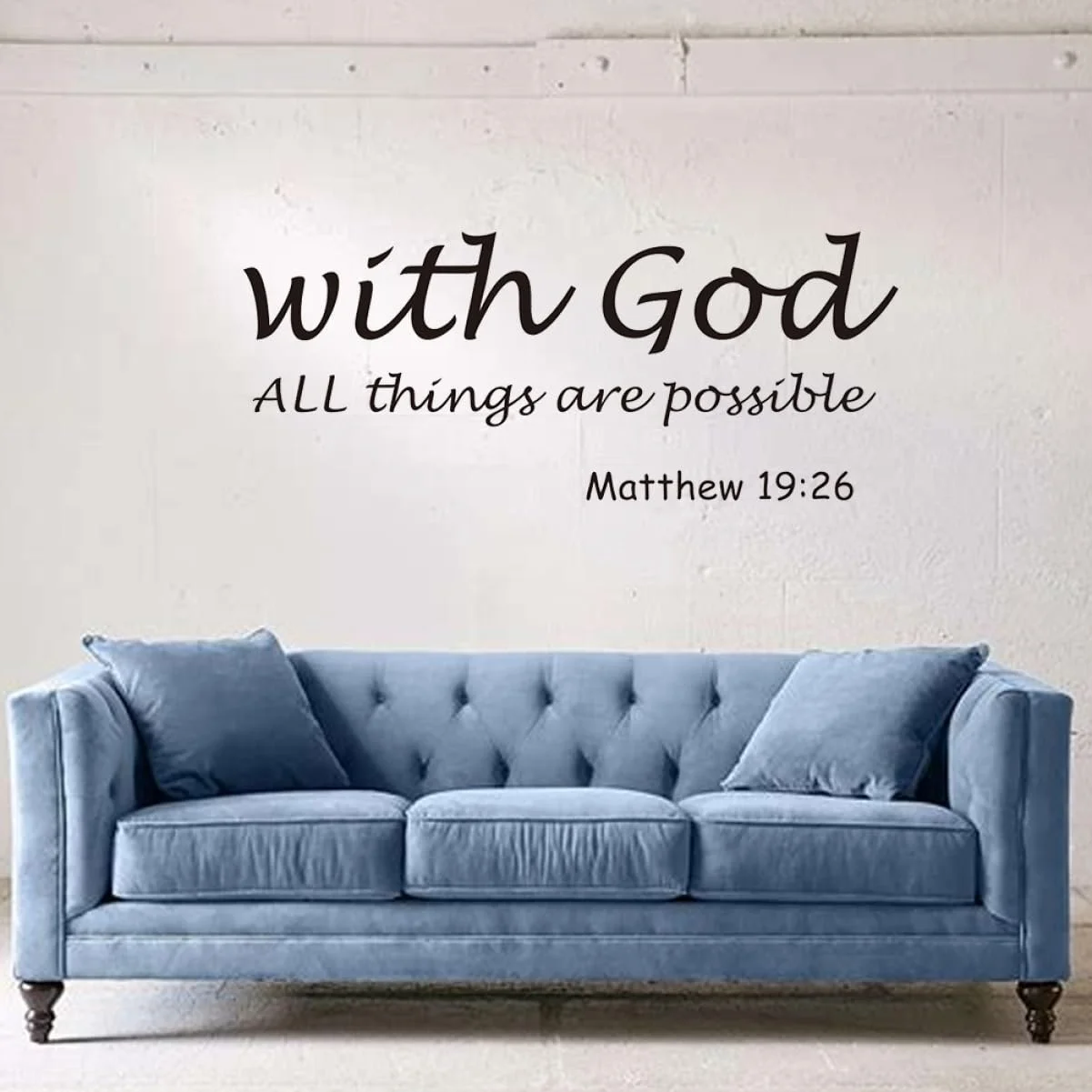 Наклейка на стіну OSALADI Мотиваційні біблійні вірші PVC Чорний, фото №4