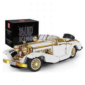 Техник Mould King 10003 Модель ретро-автомобиля с зажимными блоками Высокотехнологичная модель автомобиля Обучающая игрушка для детей - Фото 1