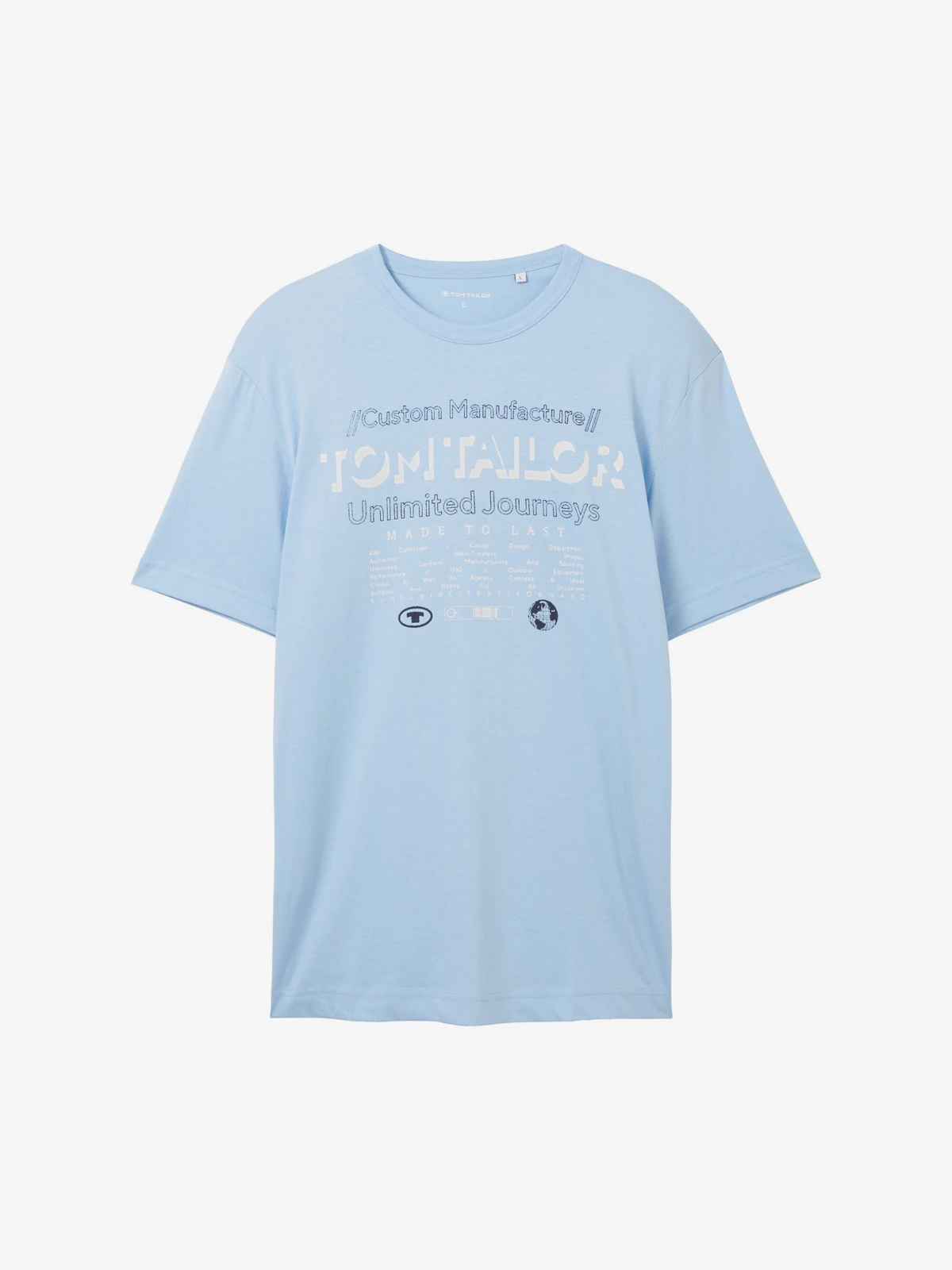 Футболка 1040034ХХ32245 Tom Tailor Блакитний 2XL, фото №5