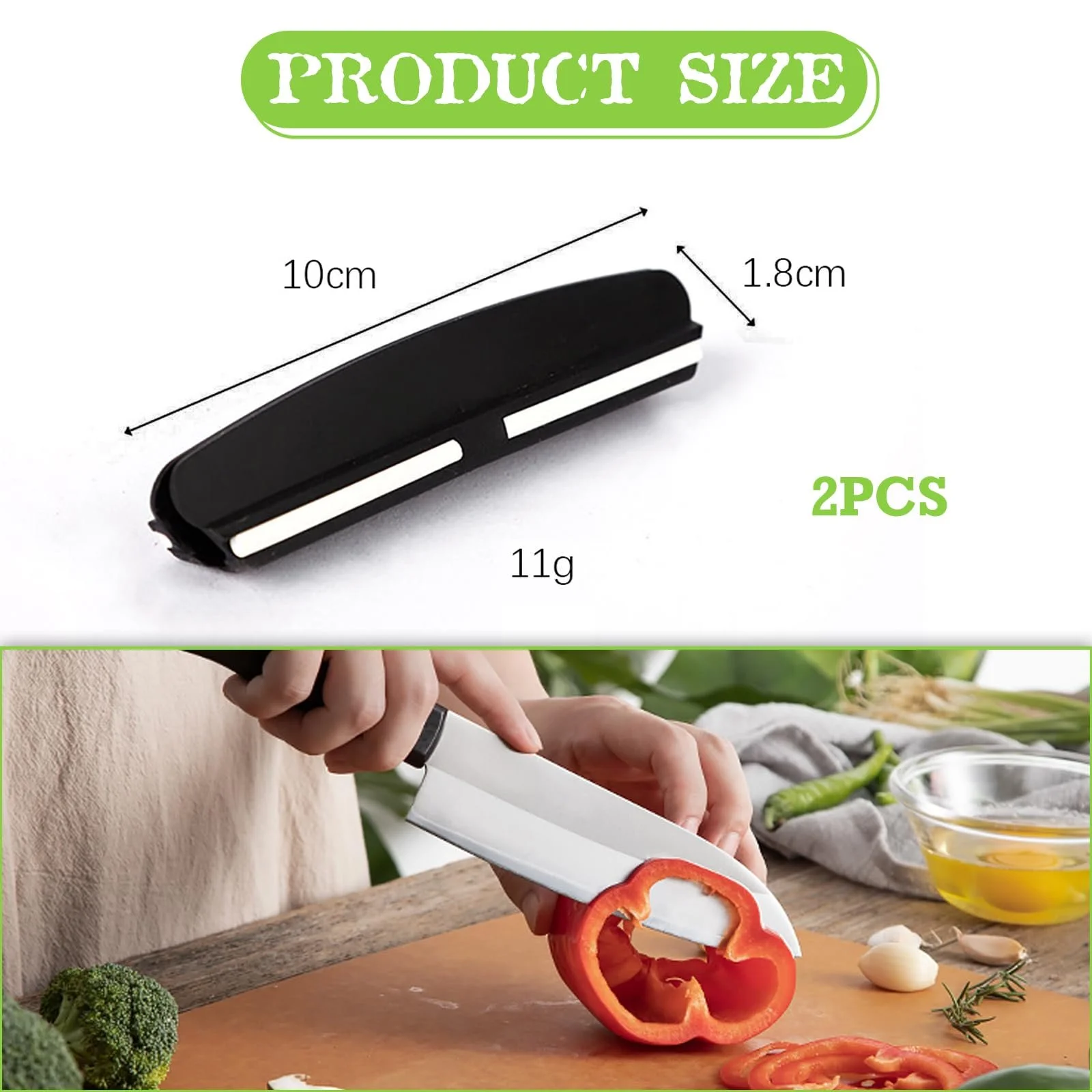 Напрямна для заточування ножів набір 2 шт. чорна, фото №2