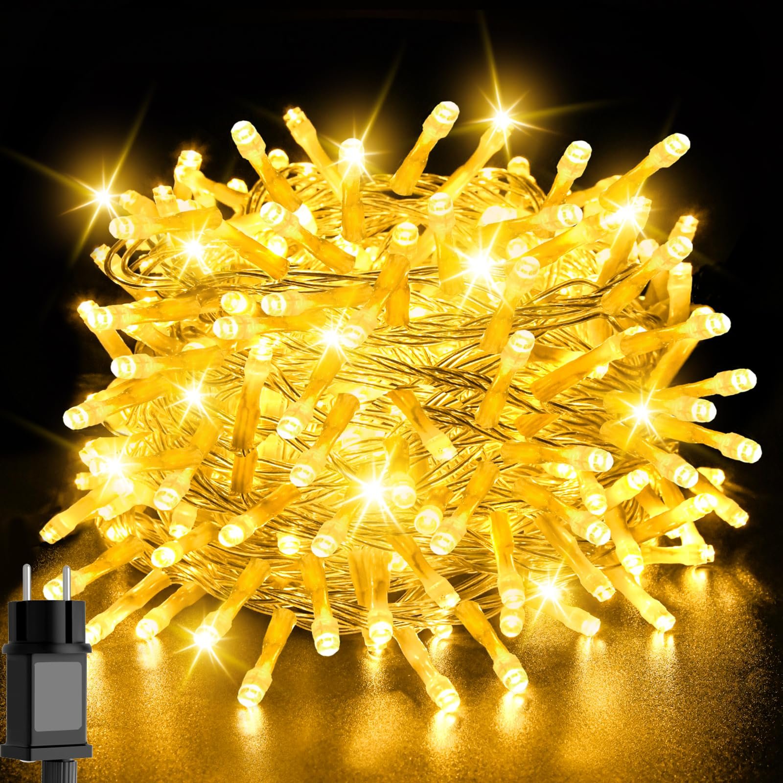 Гирлянда Gcstnn 200 LED 20 м Теплый белый, фото №1
