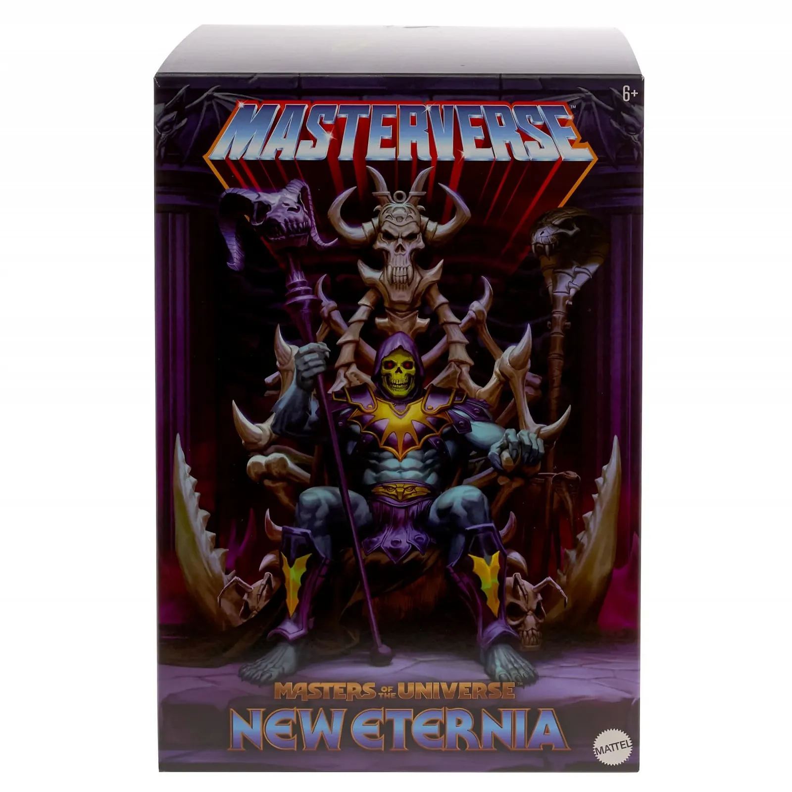Ігрова фігурка та трон Masters of the Universe Masterverse Skeletor HXX63 зі світловими ефектами та аксесуарами, фото №6