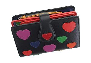 Кошелек Visconti Love Collection Crush Leather RFID LV4, черный, RFID кошелек - Фото 1