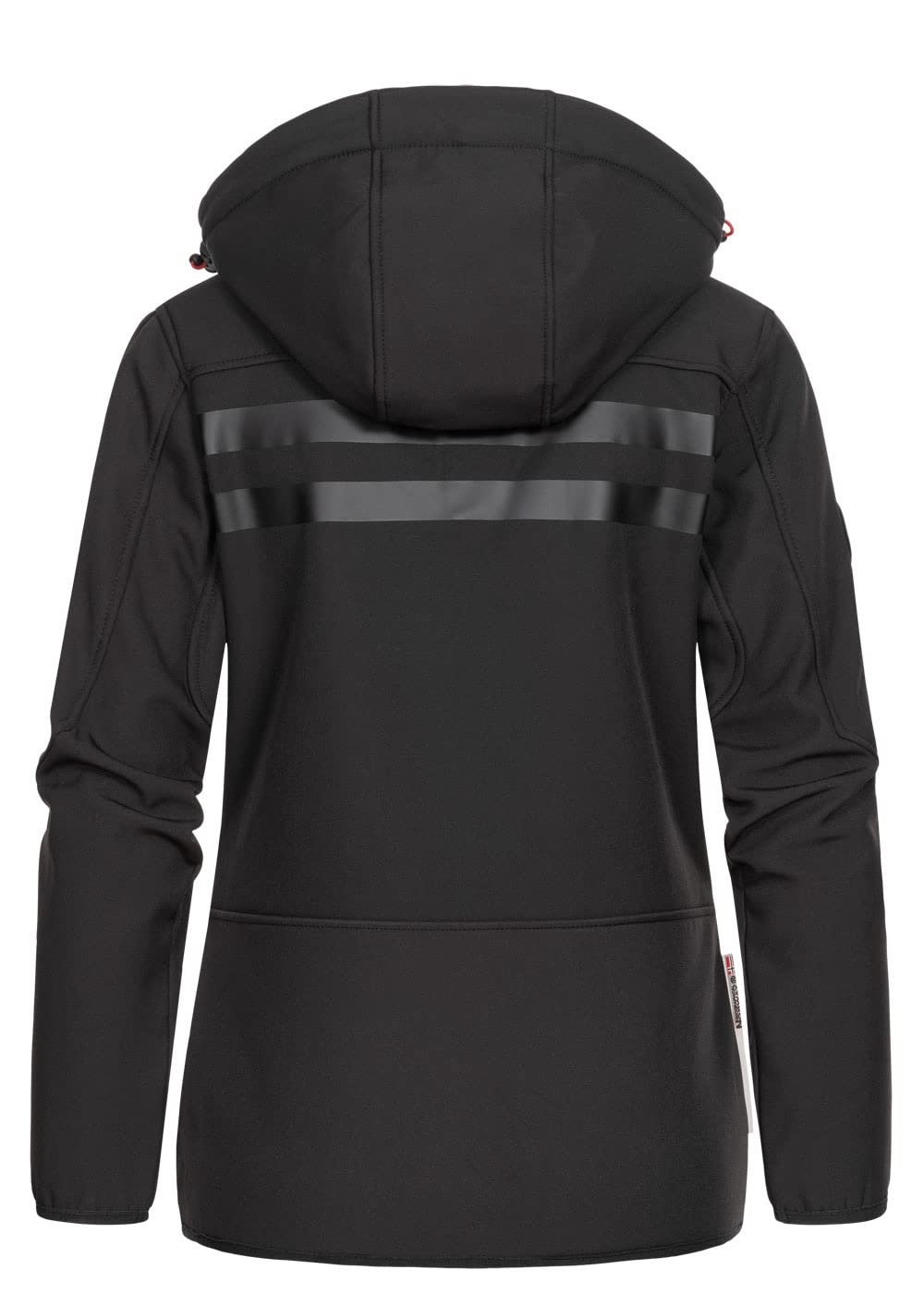 Софтшелл куртка с капюшоном Geographical Norway Женская Ветрозащитная для активного отдыха Осенняя Весенняя, фото №5