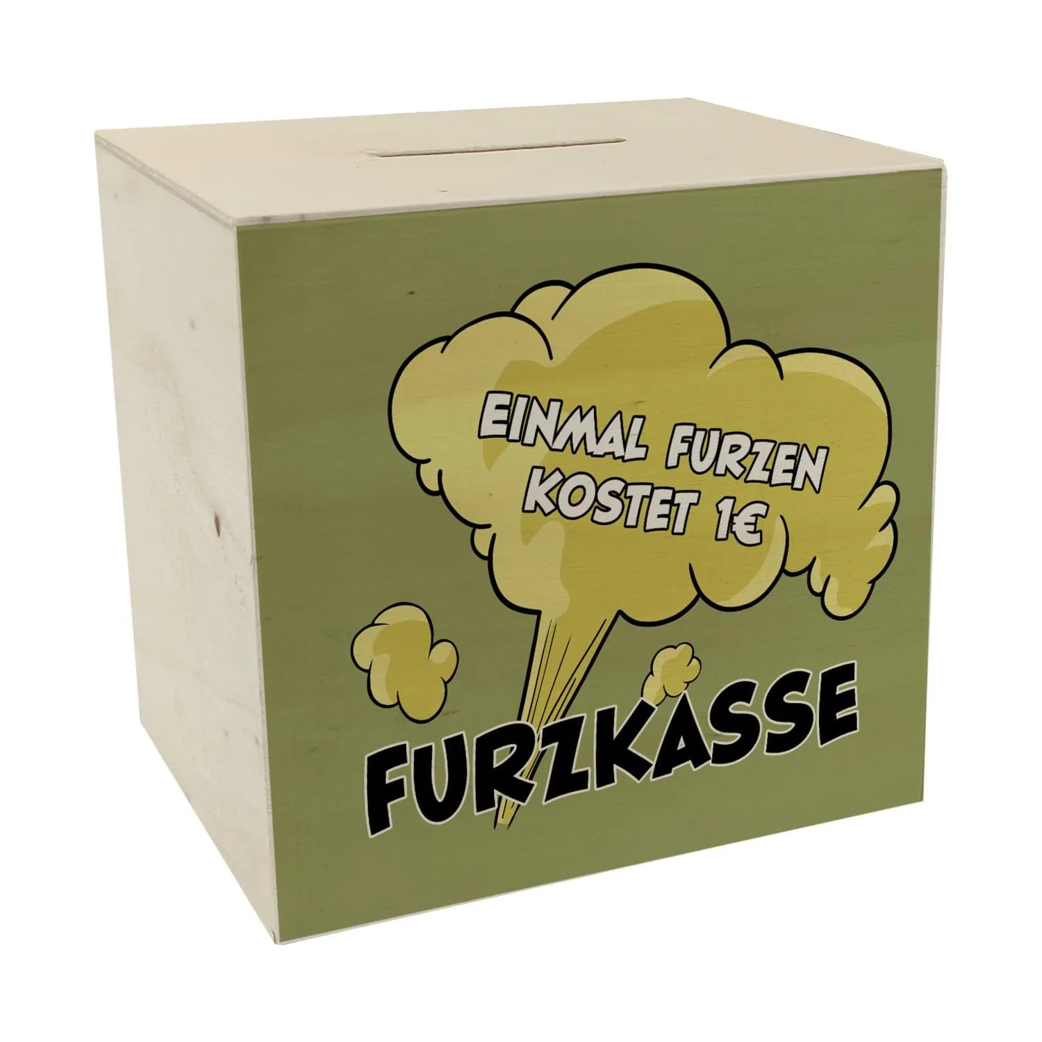 Скарбничка Einmal farten kostet 1 € Wooden Furzkasse, фото №1