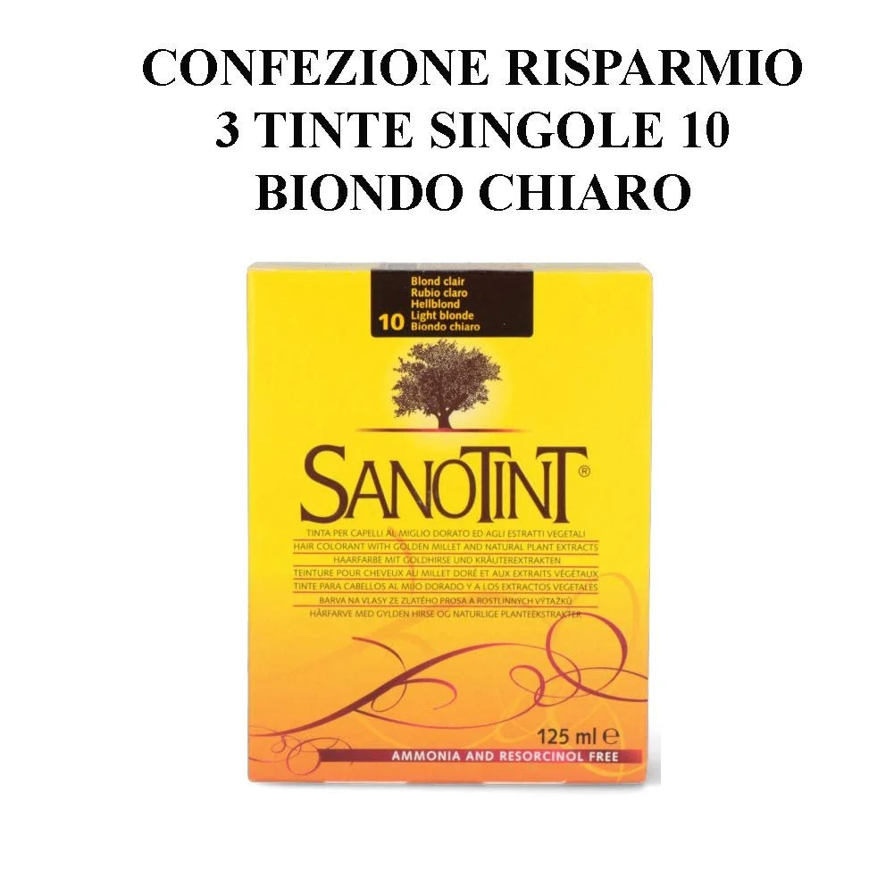 Фарба для волосся SANOTINT Classic 10 Светлый Блондин - 3 упаковки - 3 x 125 мл, фото №2 Фарба для волосся SANOTINT Classic 10 Светлый Блондин - 3 упаковки - 3 x 125 мл, фото №2