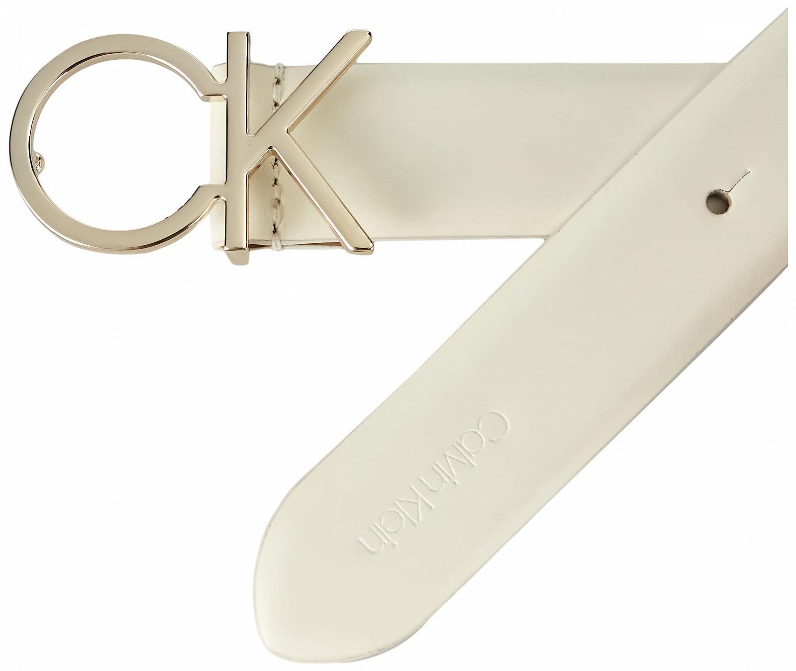 Ремінь Calvin Klein RE-Lock CK Logo 30 mm K60K610157, білий (Ecru), 65, фото №3