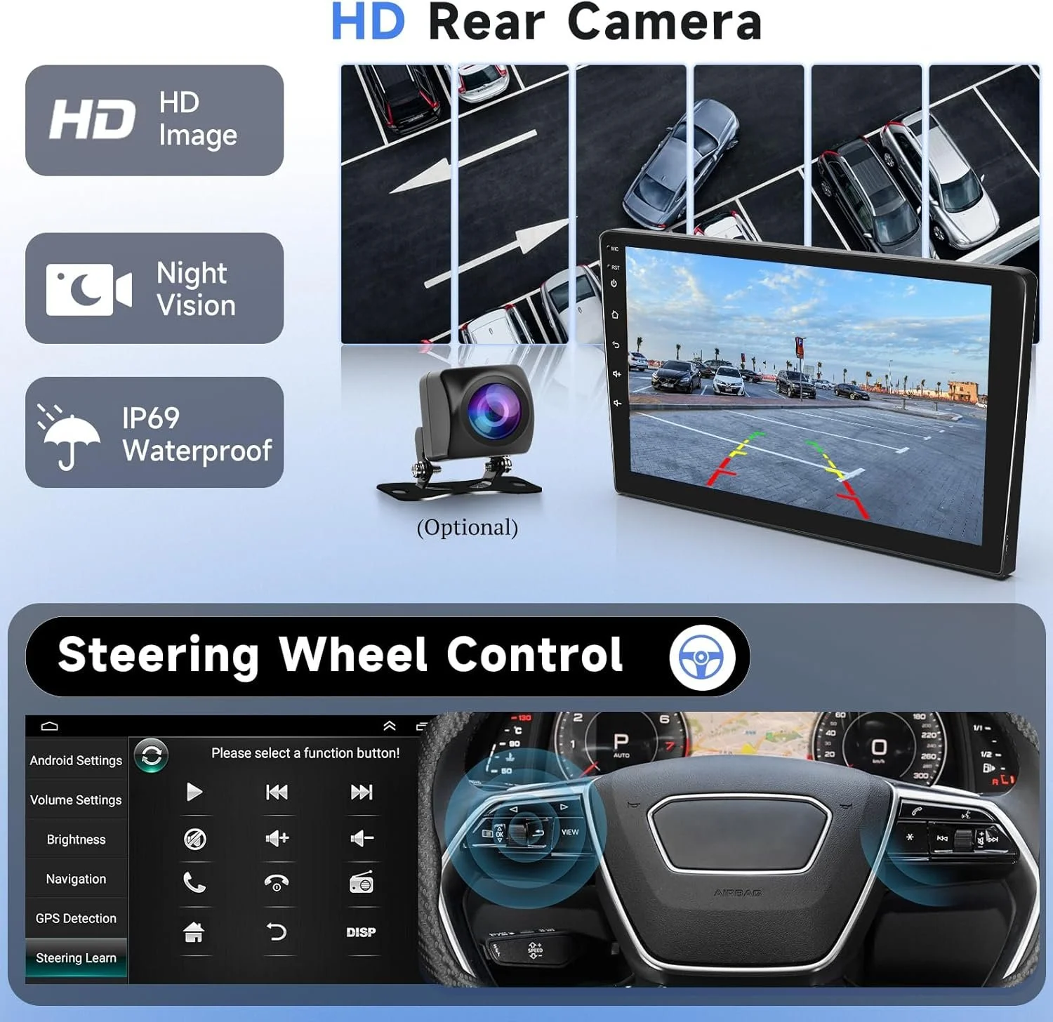 Штатна автомагнітола PODOFO для Opel Vivaro B Renault Trafic Fiat Talento Nissan NV300 / 9" / Сенсорна / 2/64Гб / Apple CarPlay / Android Auto / Bluetooth / WI-FI / GPS / USB, фото №7