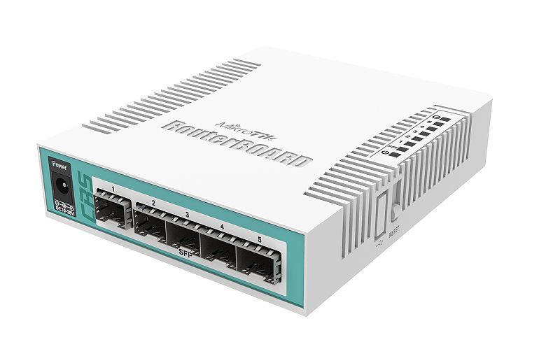 Коммутатор Mikrotik CRS106-1C-5S 400Mhz-128Mb 5xSFP 1xCombo, фото №1