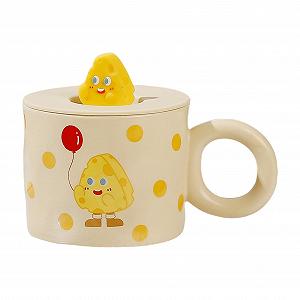 Керамическая кружка с крышкой Kaffeetasse, мультяшный десерт для молочного чая и завтрака - Фото 1