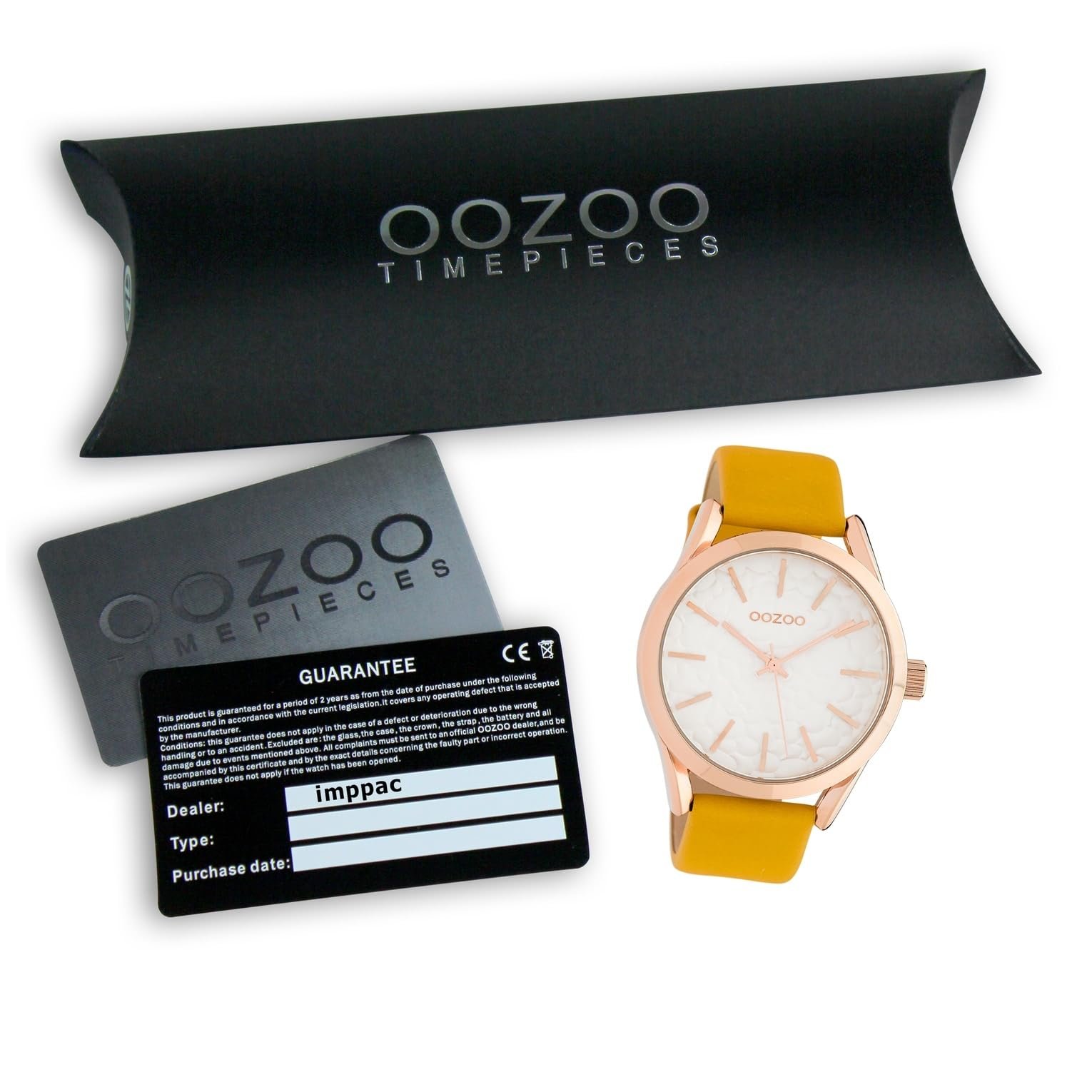 Женские часы Oozoo C10463 Ремешок кожаный 43 мм Белый/Оранжевый, Розовое золото / белый, Ремешок., фото №4 Женские часы Oozoo C10463 Ремешок кожаный 43 мм Белый/Оранжевый, Розовое золото / белый, Ремешок., фото №4