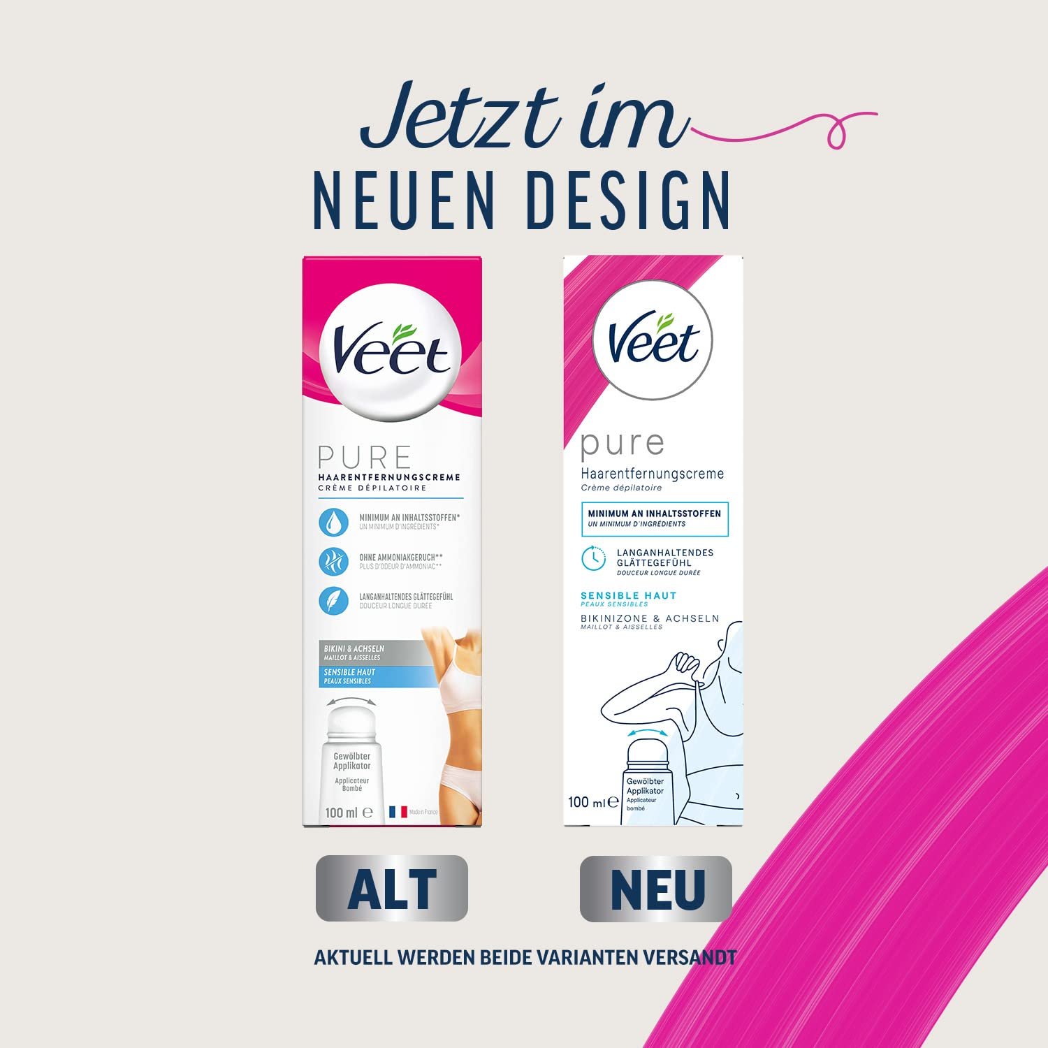 Крем для депиляции Veet Pure для зоны бикини и подмышек для чувствительной кожи 100 мл, фото №2 Крем для депиляции Veet Pure для зоны бикини и подмышек для чувствительной кожи 100 мл, фото №2