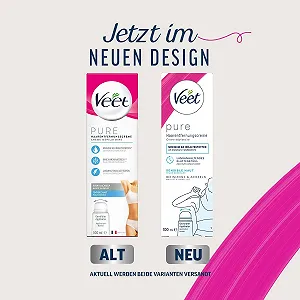 Крем для депиляции Veet Pure для зоны бикини и подмышек для чувствительной кожи 100 мл synthetic.ua - Фото 1