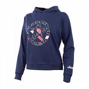 Джемпер JEEP HOODED CROPPED SWEATSHIRT STAR Botanical Print XS - Фото 1