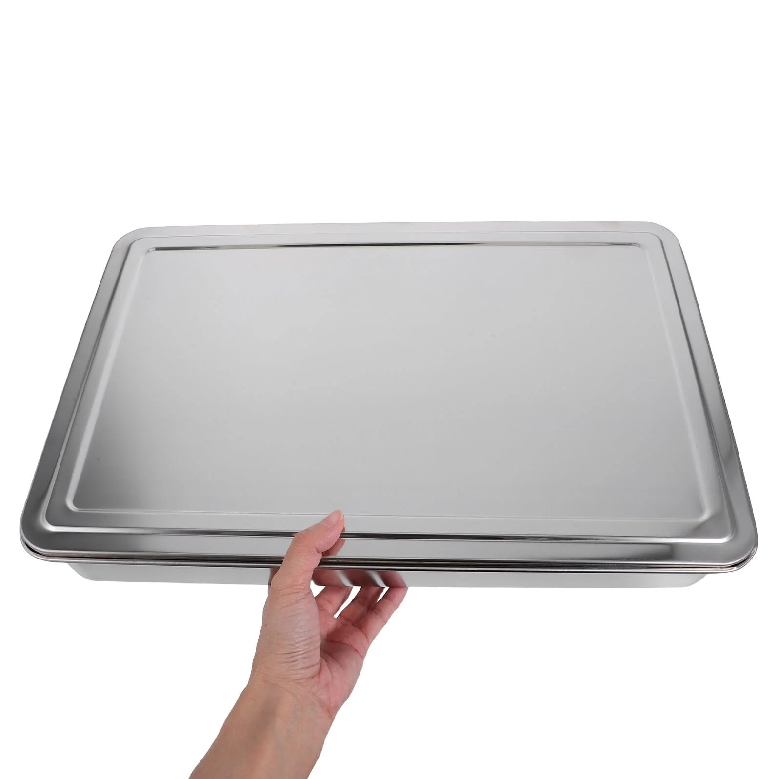 Форма для запікання нержавіюча сталь з кришкою прямокутна штабельована, фото №4