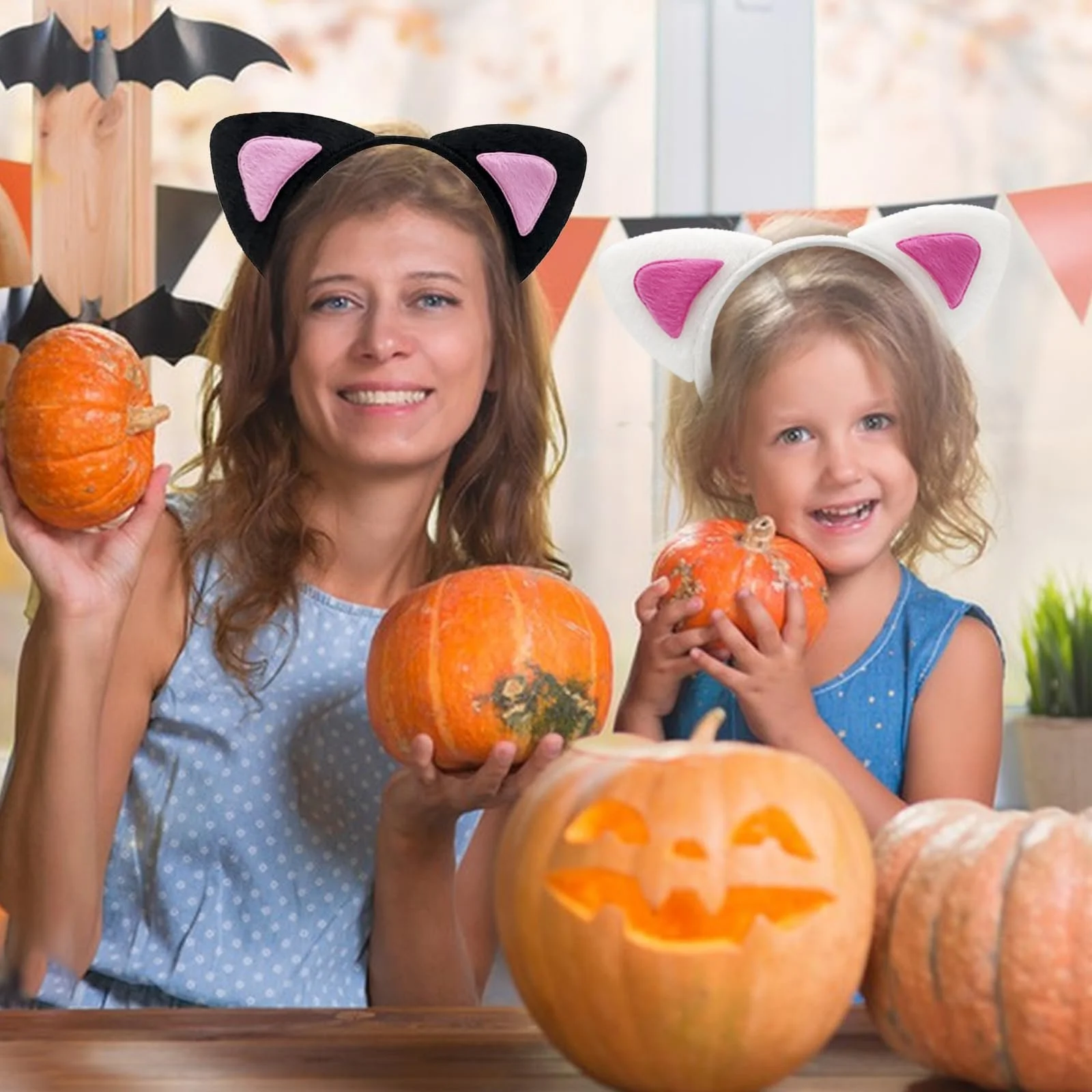 Набір з 2 милих обручів на голову з котячими вушками, фото №5