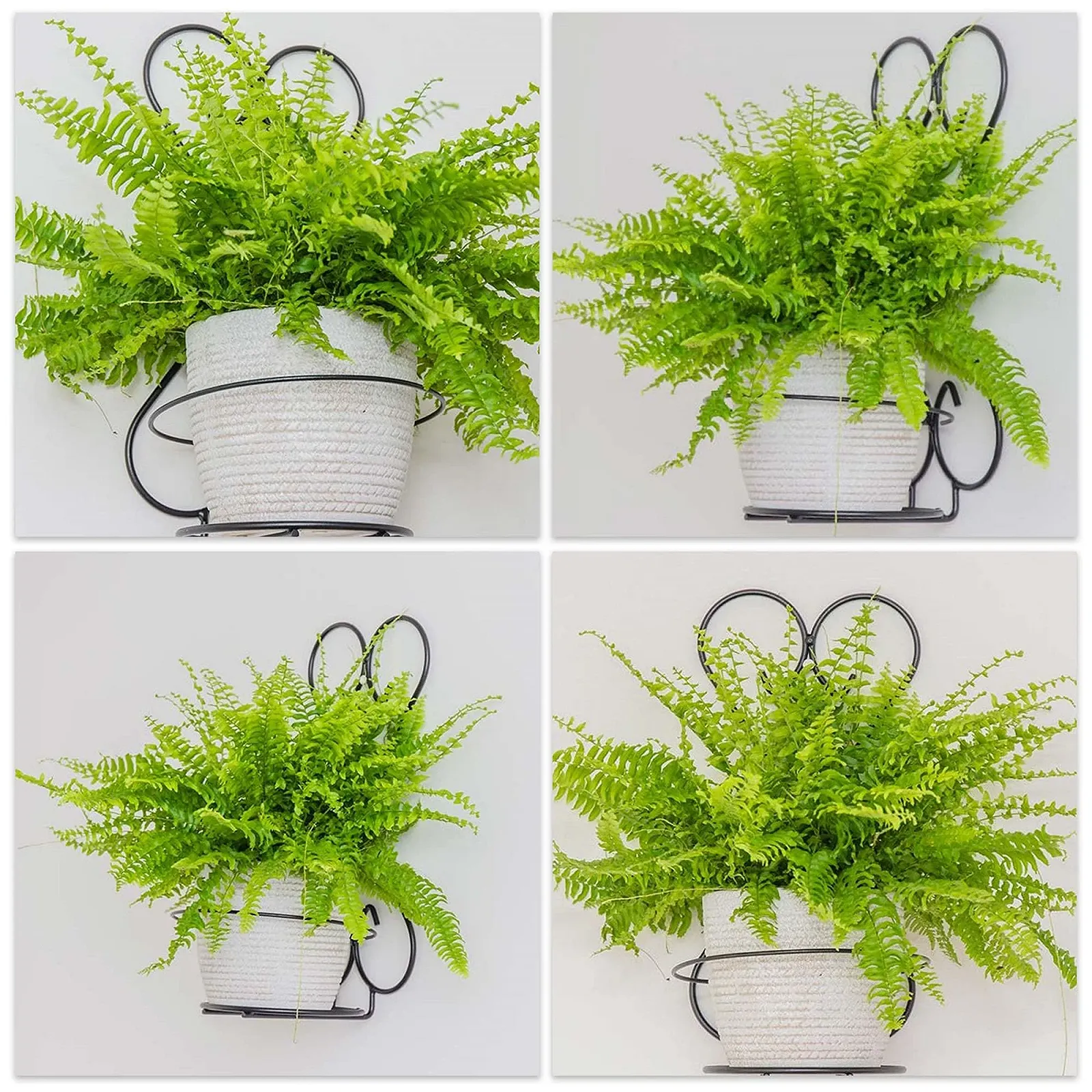 Держатель для цветочного горшка KADAX Настенный стальной Черный (Сердце), фото №5