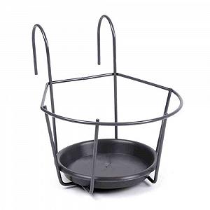 Держатель для подвесного горшка H.G 16 см Металл Серый - Фото 1