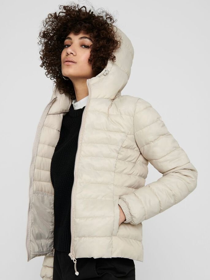 Куртка ONLY ONLTAHOE HOOD JACKET OTW NOOS XS Бежевый, фото №2