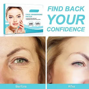 Смужки для видалення зморшок на обличчі 160 штук, протизморшкові накладки synthetic.ua - Фото 1