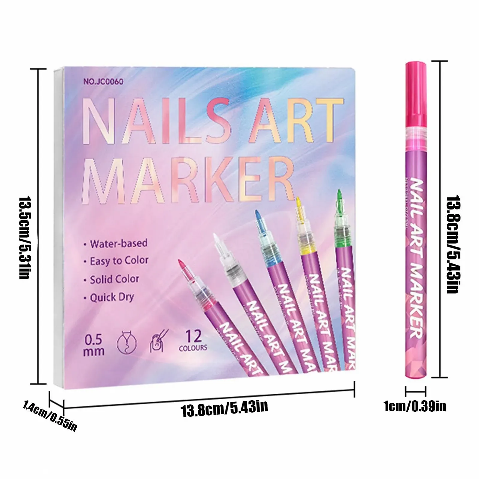 Nail Marker Fine Tip 0,5 мм ручка-лайнер для рисунков и контуров, фото №6