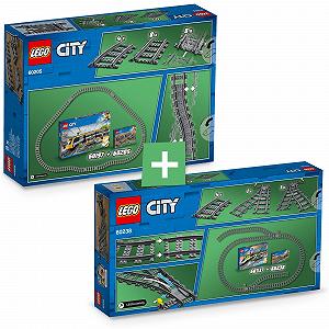 Lego City Комбінація рейок і стрілок 60205 + 60238 ціна на synthetic.ua - Фото 1 Lego City Комбінація рейок і стрілок 60205 + 60238 synthetic.ua - Фото 1