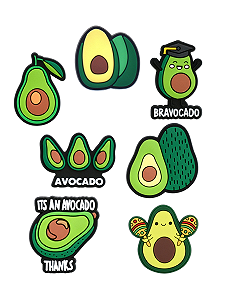 Джибітси авокадо avocado Jibbitz 7 шт аксесуари крокс прикраса Dz_121_4 - Фото 1