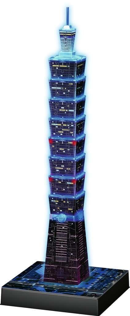 3D-пазл Ravensburger 11149 Taipei 101 at Night 234 элемента с LED-подсветкой, фото №4