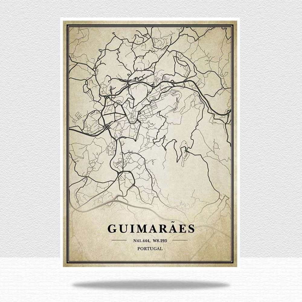 Пазл "Карта Португалии, Гимарайнш" 1000 элементов Ретро Сложный, фото №1 Пазл "Карта Португалии, Гимарайнш" 1000 элементов Ретро Сложный, фото №1