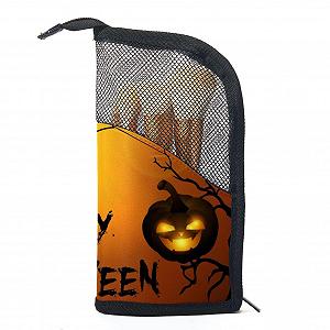 Набір кистей для макіяжу з органайзером Kürbis-Halloween-Spinnennetz - Фото 1