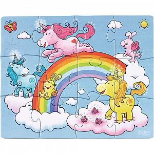 Пазл HABA Unicorn Glitter Happiness 1300299001 12, 15 и 18 элементов synthetic.ua - Фото 1