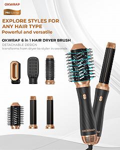 Стайлер OKWRAP 6-в-1 с 6 насадками и ионизацией цена на synthetic.ua - Фото 1 Стайлер OKWRAP 6-в-1 с 6 насадками и ионизацией synthetic.ua - Фото 1