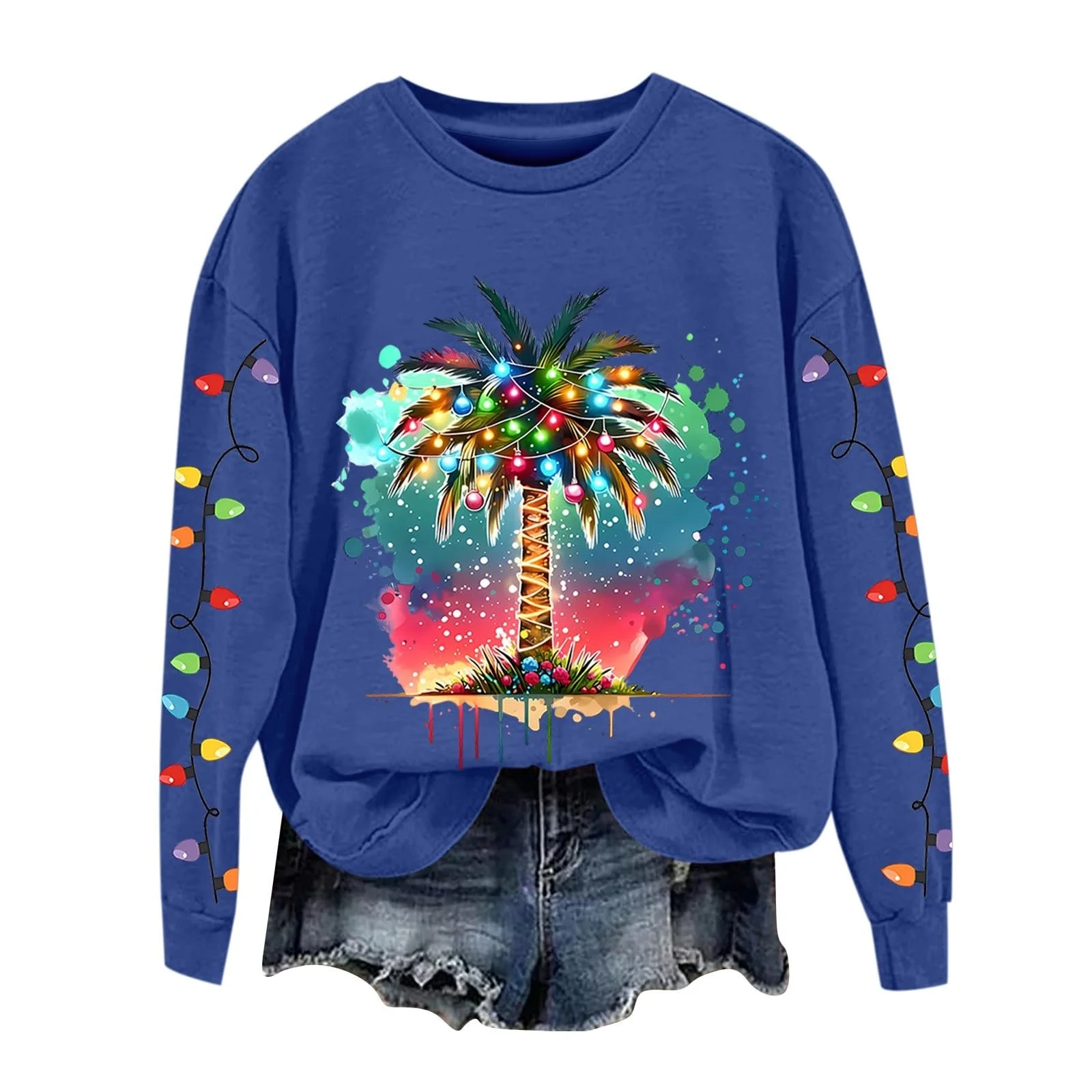 Женская Рождественская Толстовка 2025 Зимний Топ Рождественская Елка, фото №2