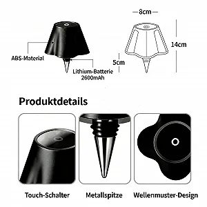 Насадка-лампа для пляшки LED Type C RGB Чорна synthetic.ua - Фото 1