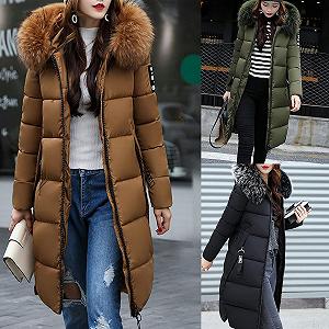 Пухова стьобана куртка Жіноча тепла зимова synthetic.ua - Фото 1