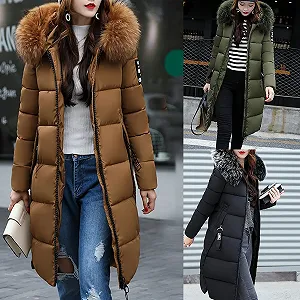 Пуховая стеганая куртка Женская теплая зимняя synthetic.ua - Фото 1