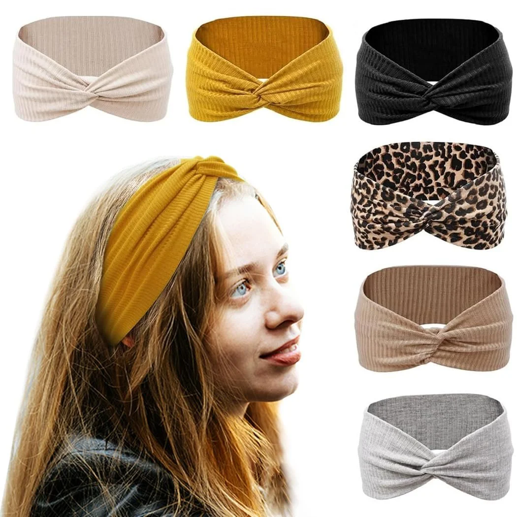 Пов'язка на голову Набір з 6 штук Еластична широка, фото №1