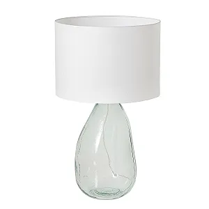 Настольная лампа Riess Ambiente Classic 60 см из переработанного стекла прозрачно-белая - Фото 1