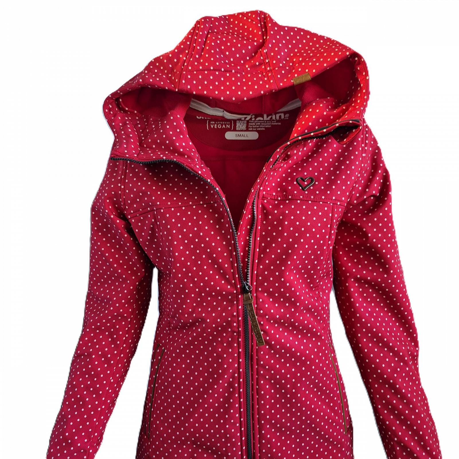 Куртка Парка alife & kickin LoreneAK Жіноча Softshell-куртка, в Цяточку, Червона з Капюшоном, на Блискавці, фото №2