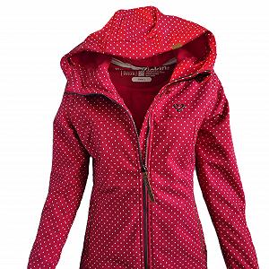 Куртка Парка alife & kickin LoreneAK Жіноча Softshell-куртка, в Цяточку, Червона з Капюшоном, на Блискавці synthetic.ua - Фото 1