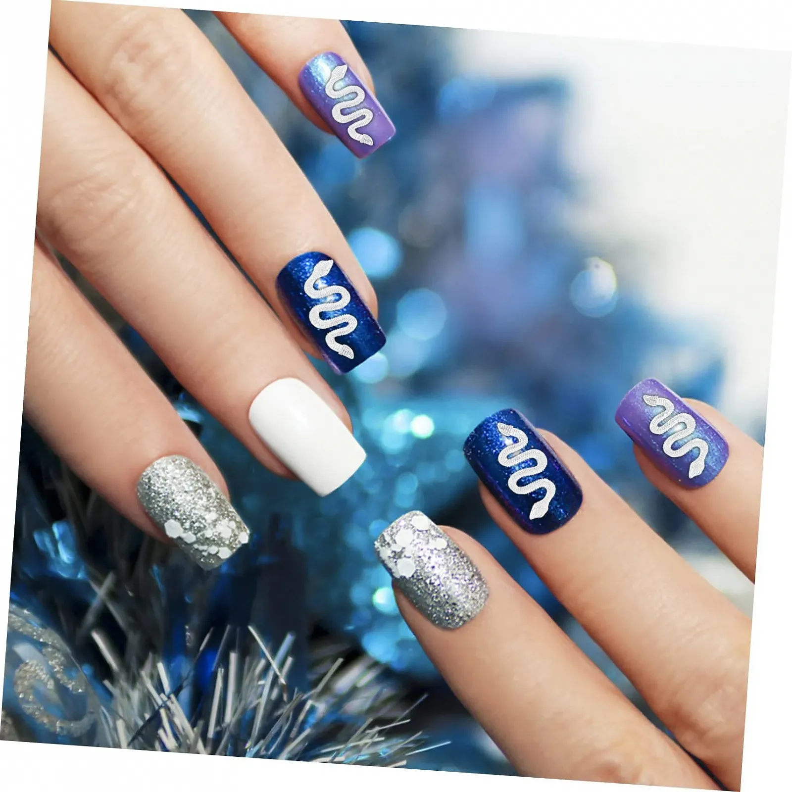 Украшения для ногтей в виде змей Healeved 200 шт., Ретро, украшения для дизайна ногтей, элегантные и уникальные украшения для ногтей, фото №3