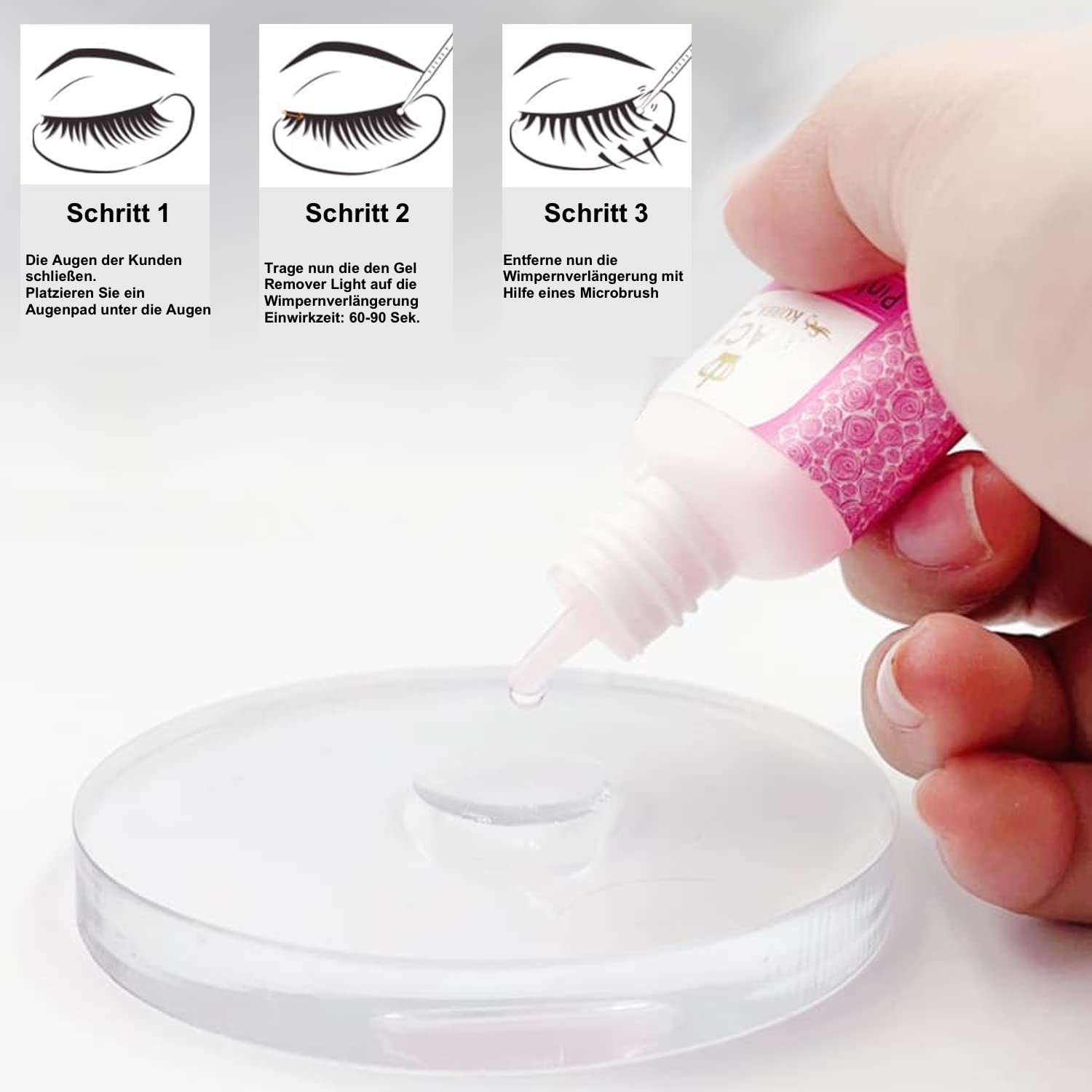 Аксессуары P-Beauty MACY Розовый Гель Для Снятия Лёгкий Тип для Наращивания Ресниц 15 г, фото №5