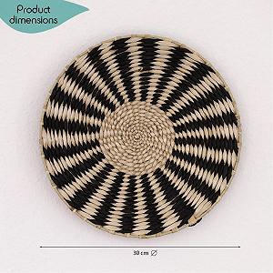 Декоративна тарілка Кошик настінна Deccaro Boho, чорний, середній synthetic.ua - Фото 1
