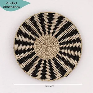 Корзина настенная Deccaro Boho, черная, средняя synthetic.ua - Фото 1