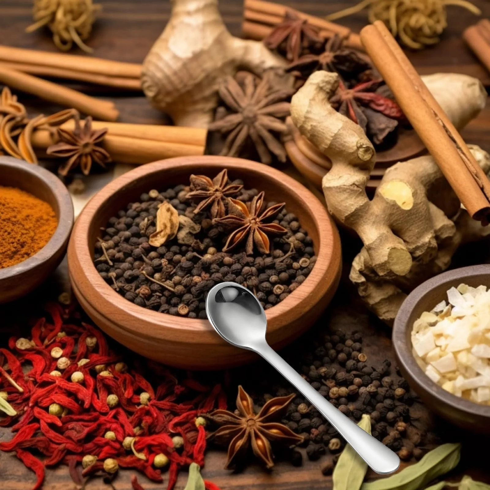 Ложка Espressol6ffel Mini, 8 шт, з нержавіючої сталі, 7,5 см, фото №5