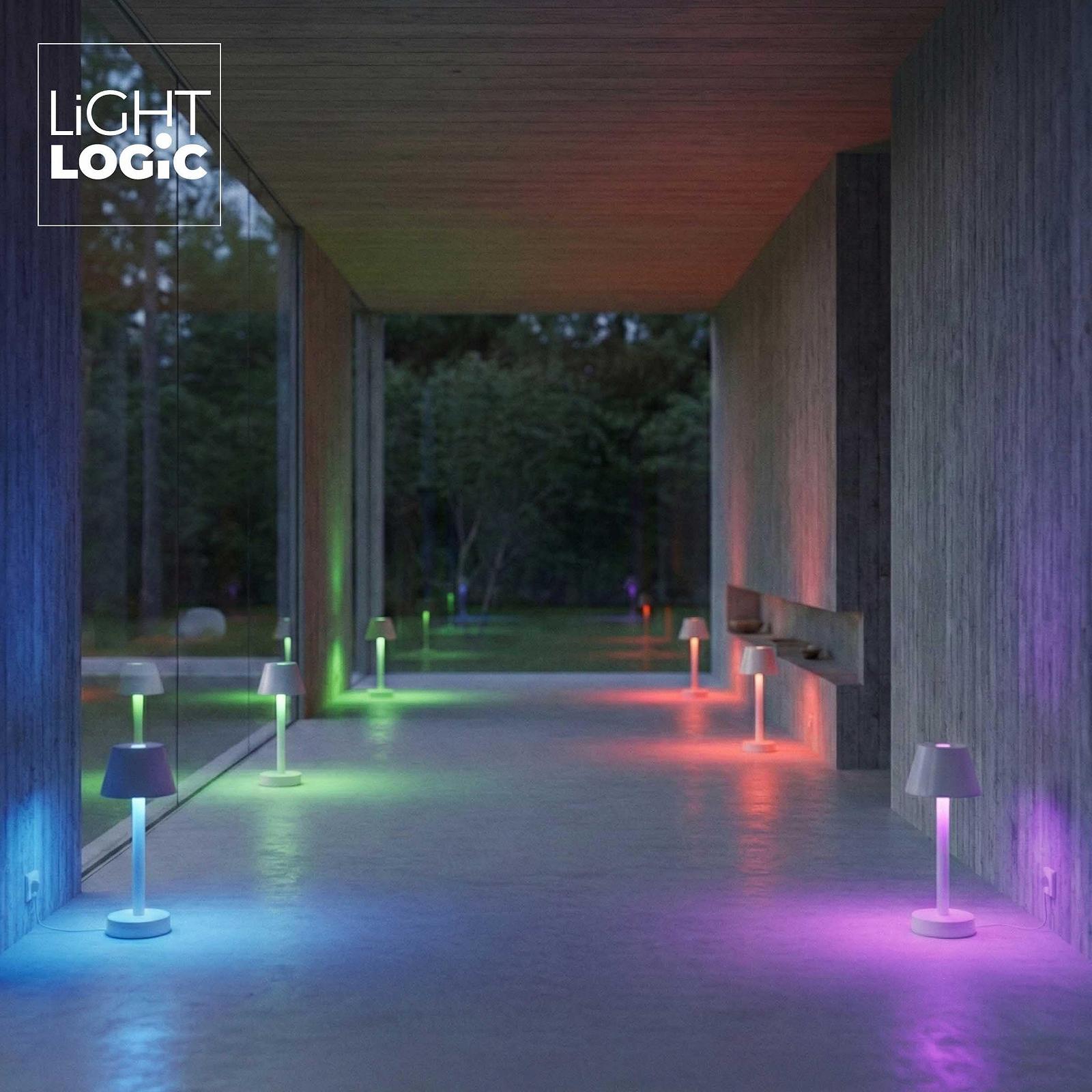 Настільна лампа LightLogic LL JERE DIM RGB W 66322 акумуляторна LED USB IP44 біла, фото №3