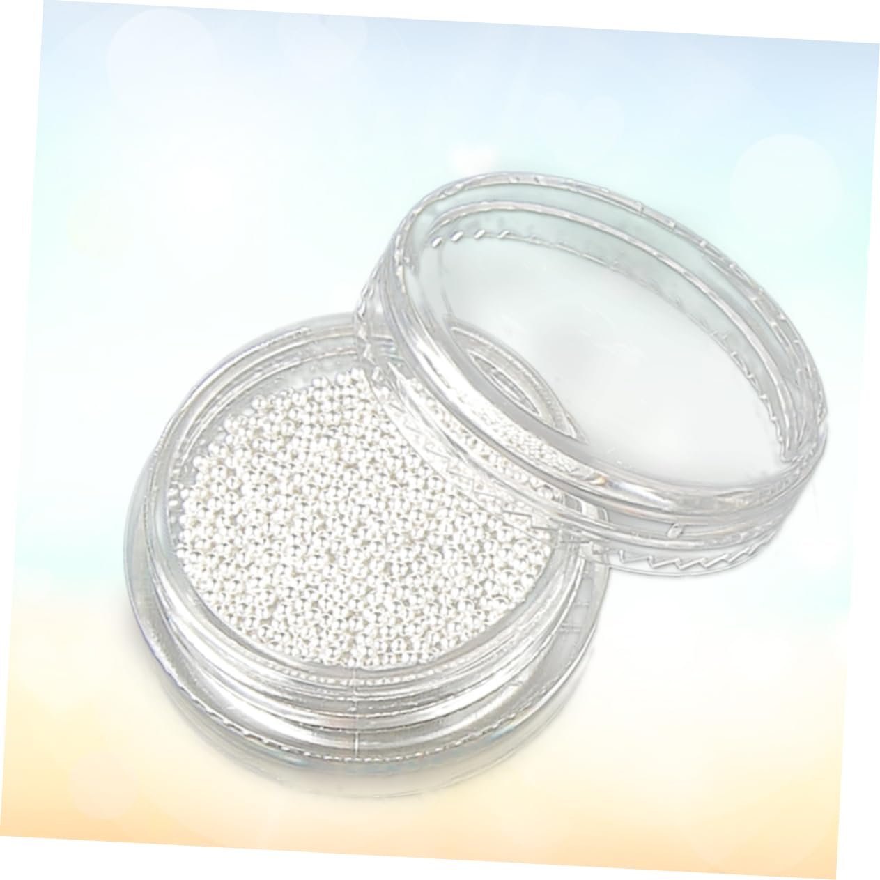 Круглі намистини для дизайну нігтів Сріблясті, фото №6