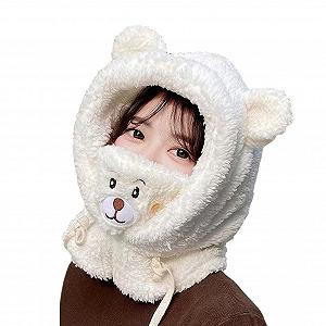 Плюшева шапка-ведмедик Jl kegfdf м'яка, тепла - Фото 1